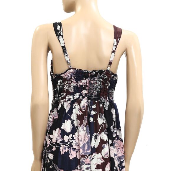 Free People Melrose Wide Leg Jumpsuit Floral Printed Ruched Black S New 282870 - Picture 8 of 9